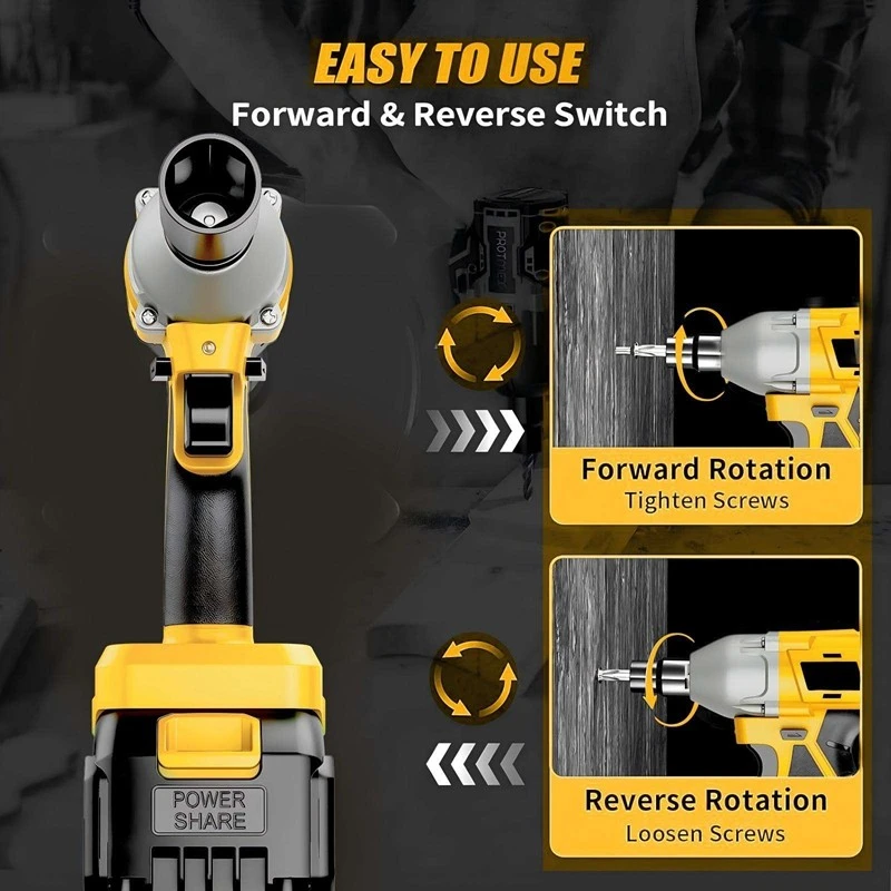 2000 Nm Heavy Duty Industrial Cordless Impact Wrench factory
